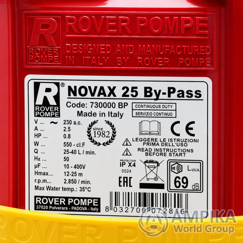 Bomba Rover Pompe NOVAX 25-M By-Pass