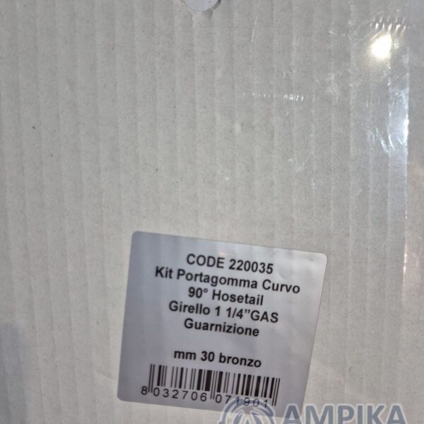 Kit De Soporte De Manguera Curva Rover Pompe - 90° Hosetail mm. 30 (220035)