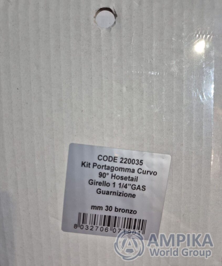 Kit De Soporte De Manguera Curva Rover Pompe - 90° Hosetail mm. 30 (220035)