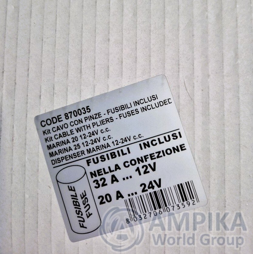 Kit de cables + alicates + fusible Rover Pompe *MARINA 12-24V d.c.* (870035)