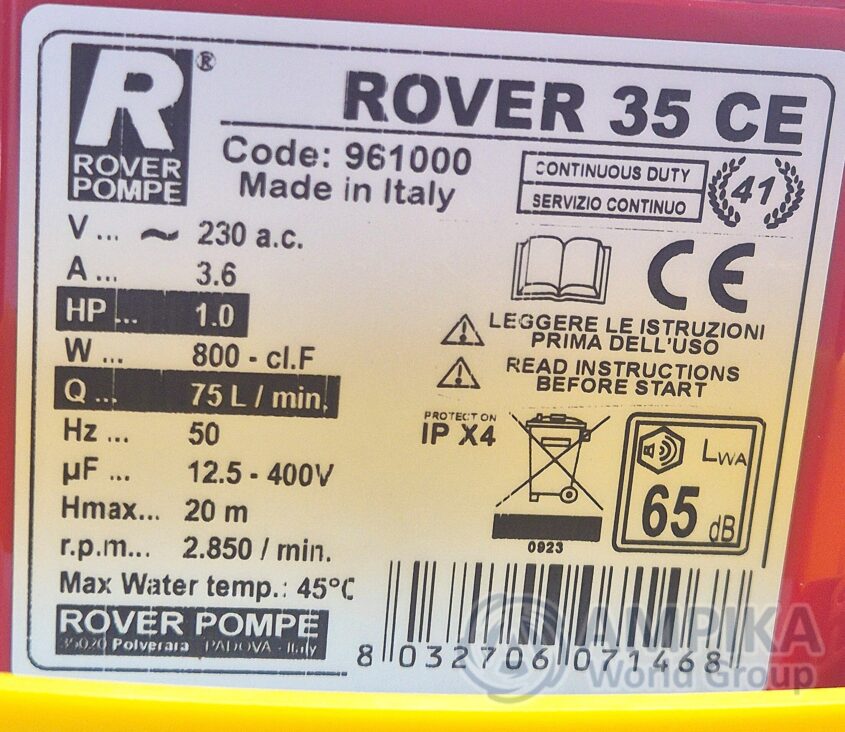 Bomba Rover Pompe ROVER 35 CE