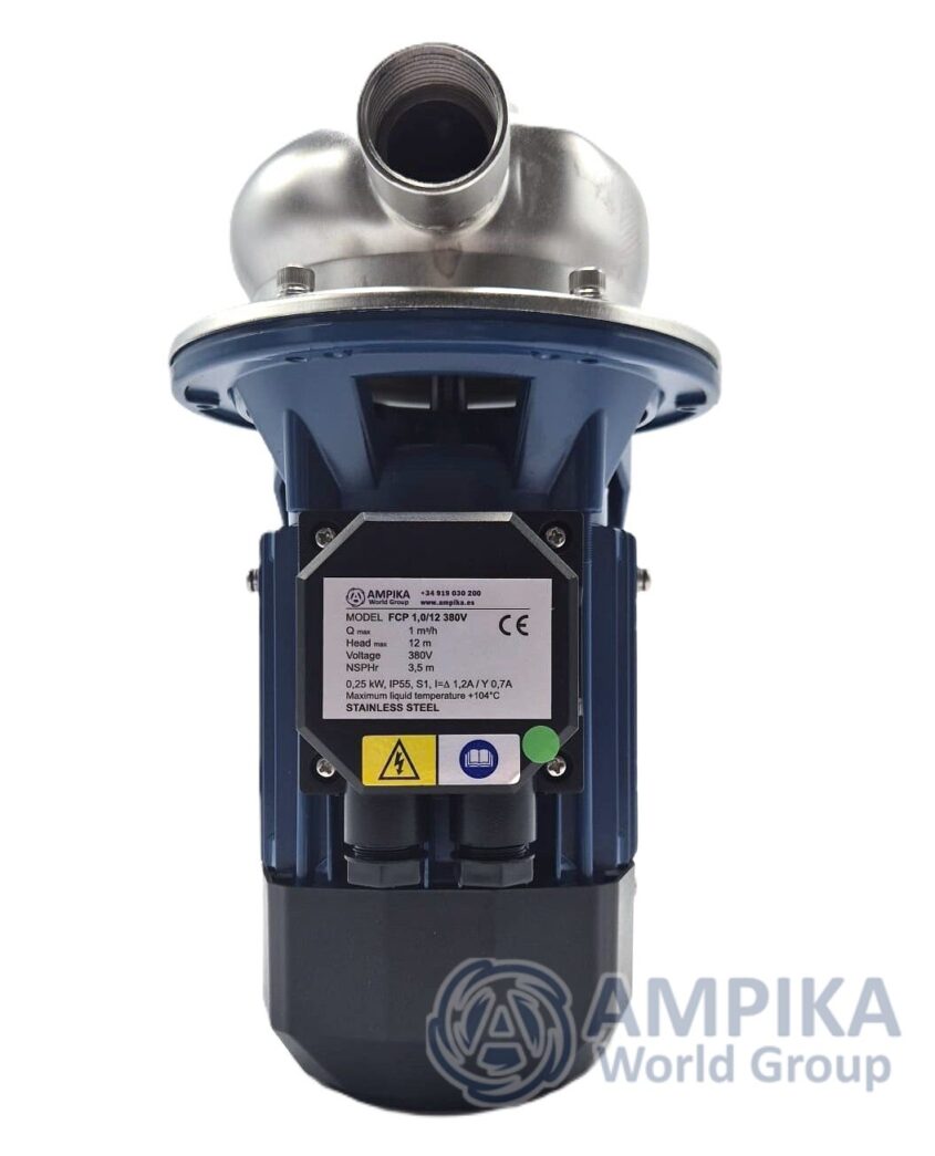 Bomba alimentaria de acero inoxidable Ampika FCP 1,0/12 380V