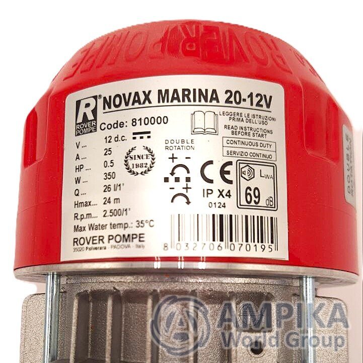 Bomba Rover Pompe MARINA 20 NOVAX 12V