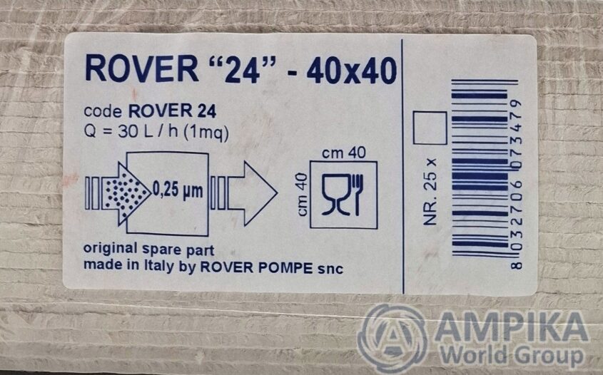 Filtros de cartón Rover Pompe 40x40 (ROVER 24)