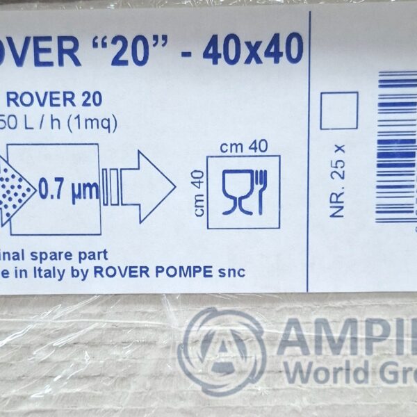 Filtros de cartón Rover Pompe 40x40 (ROVER 20)