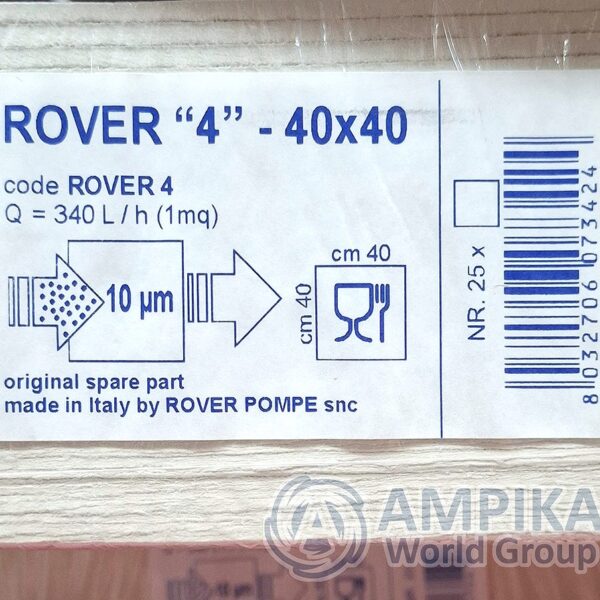 Filtros de cartón Rover Pompe 40x40 (ROVER 4)