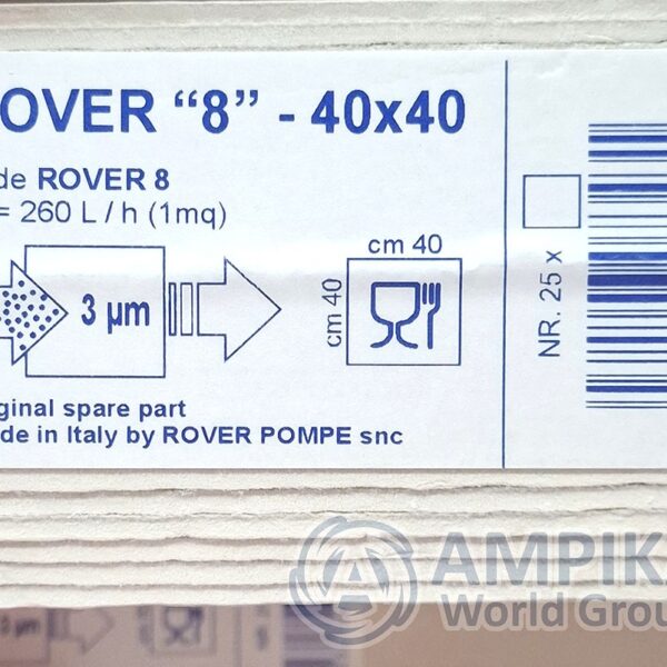 Filtros de cartón Rover Pompe 40x40 (ROVER 8)