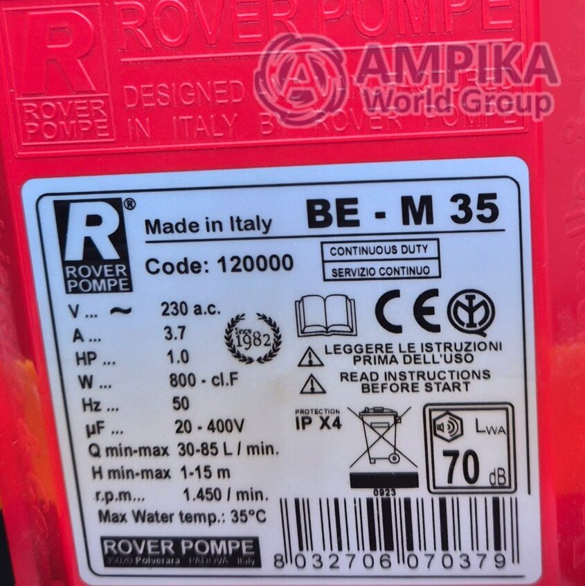 Bomba Rover Pompe BE-M 35