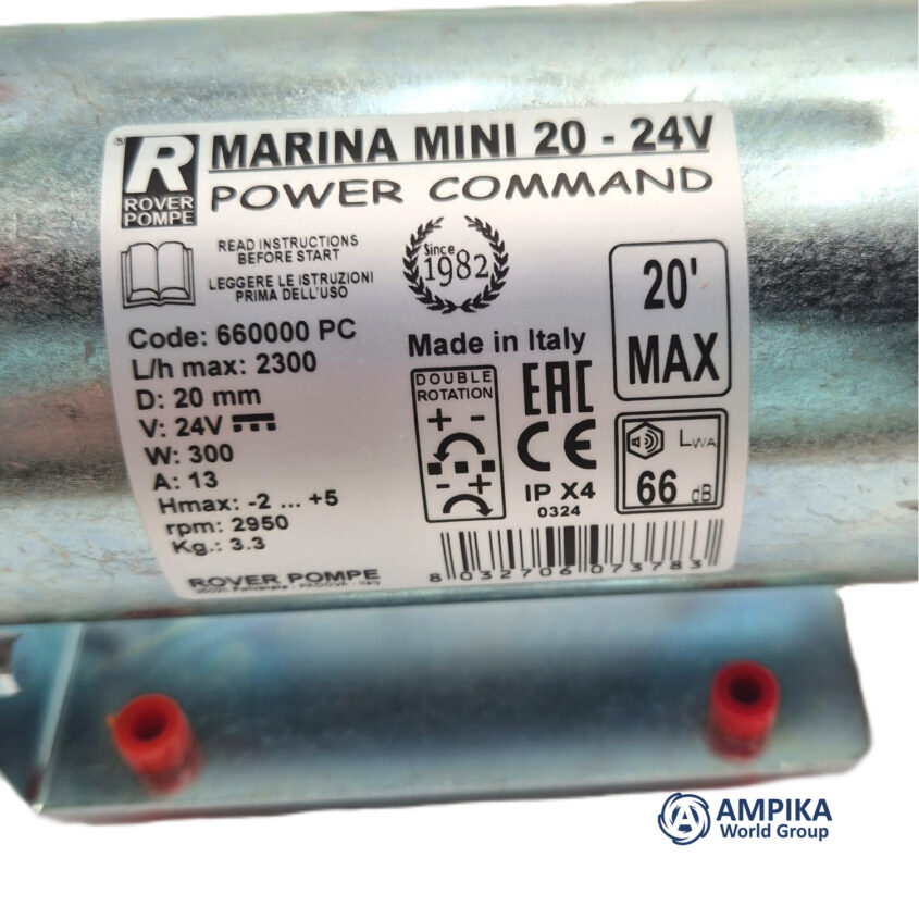 Bomba Rover Pompe MARINA MINI 20 - 24V Power Command