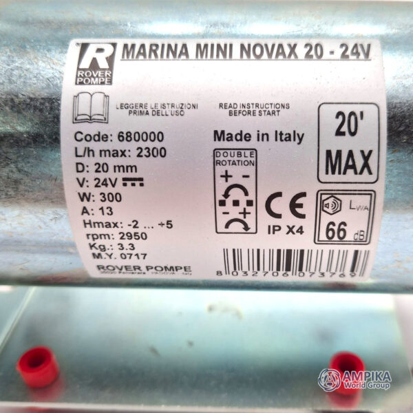 Bomba Rover Pompe MARINA MINI Novax 20 - 24 V
