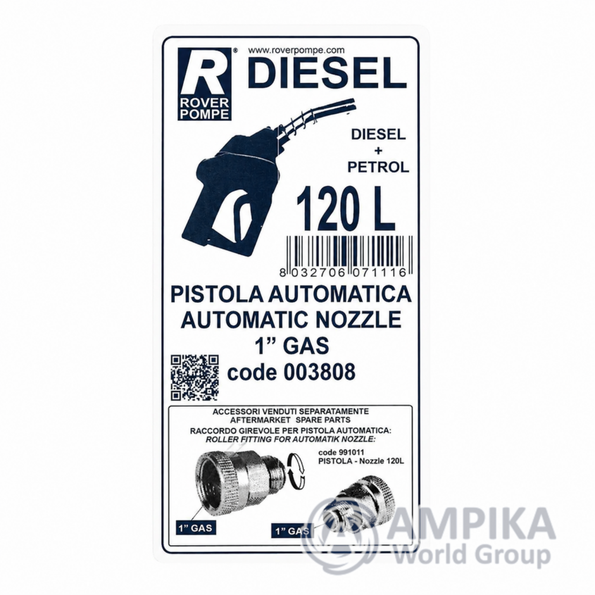 Pistola automática de suministro Rover Pompe 120 l/min