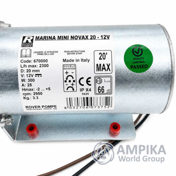 Bomba Rover Pompe MARINA MINI Novax 20 - 12V