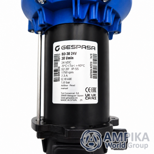 Bomba diafragma Gespasa BD-30 12 V (ADBlue)