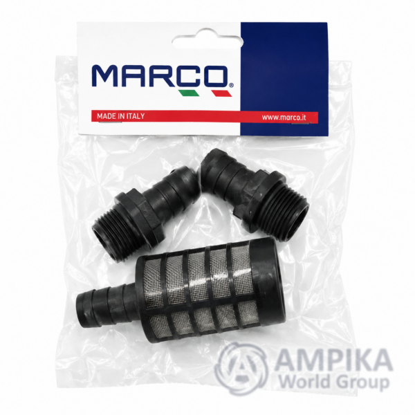Filtro inferior y racores Marco BF20 para tubo Ø20 mm
