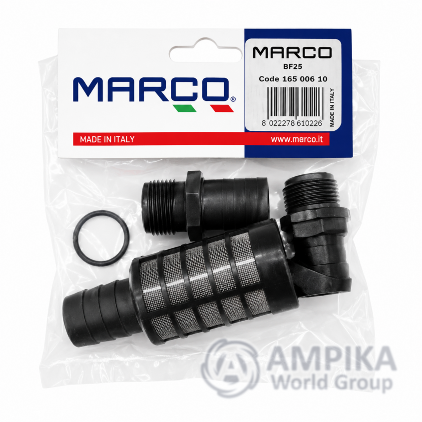 Filtro de fondo y conexiones BF25 Marco para tubo ø 25 mm
