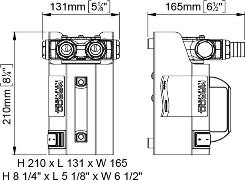 dimensiones VP45-K Ampika WG